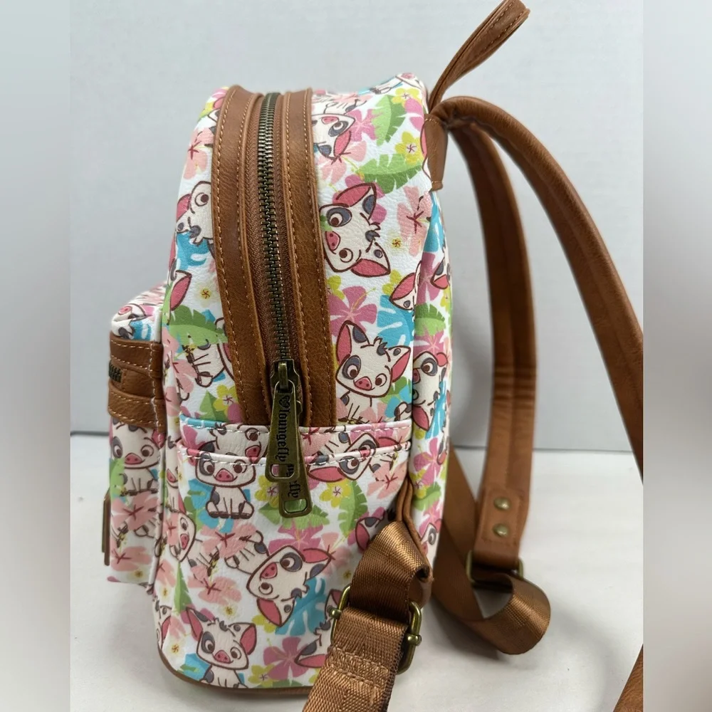 Loungefly Disney Moana Pua AOP OG Heart Logo Mini Backpack